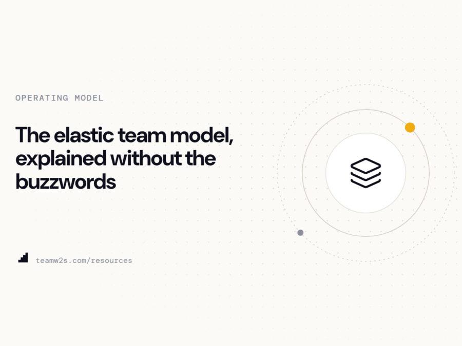 The elastic team model, explained without the buzzwords