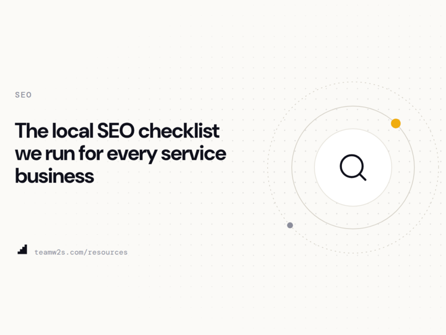 The local SEO checklist we run for every service business